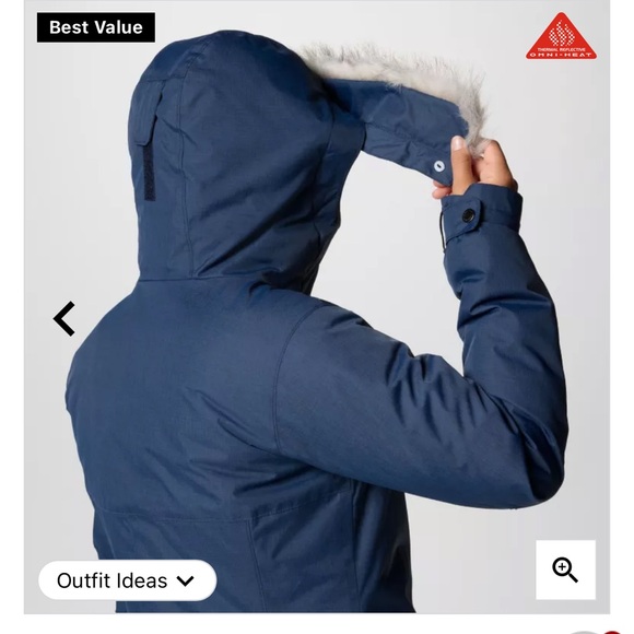 Columbia Women’s Suttle mountain navy long insulated jacket size 2X - Picture 4 of 13